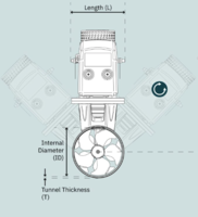 TILBUD! SEP150 PRO™ tunnel bow/stern thruster 24V. BRUGT! Komplet sæt agter og for.